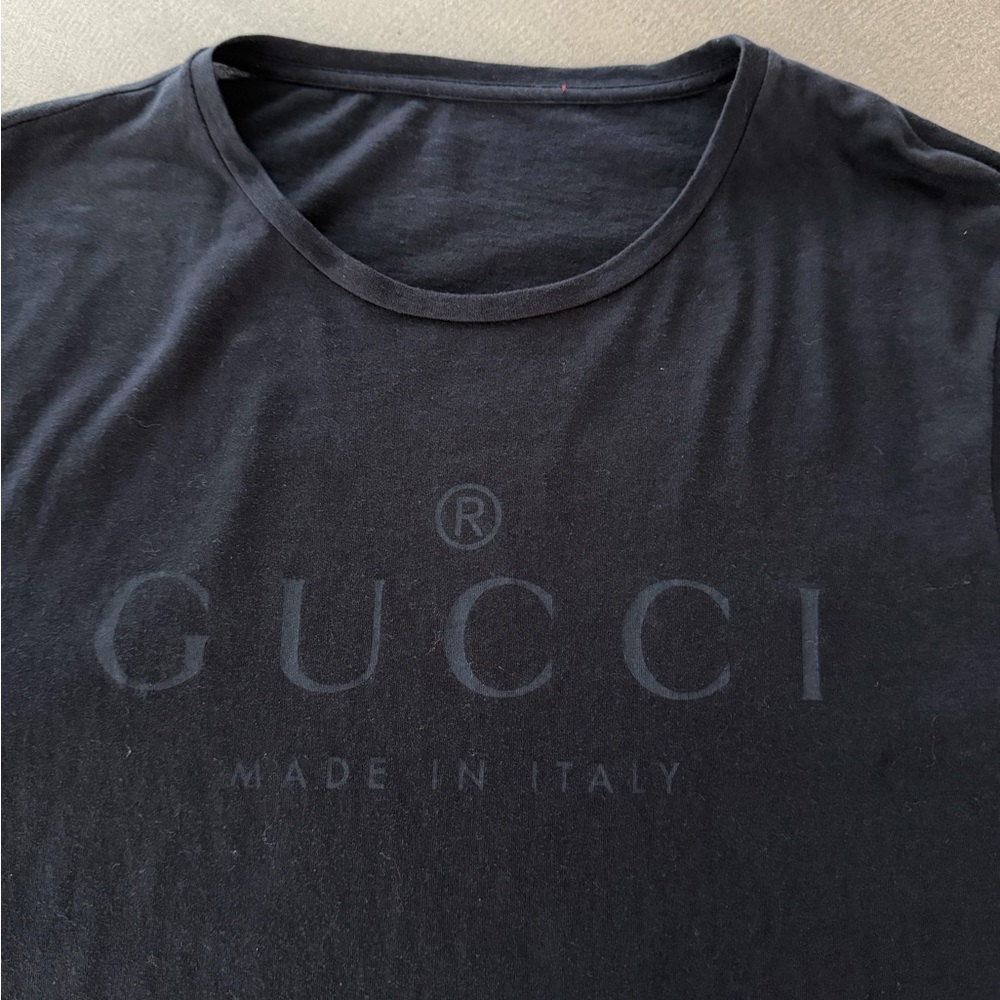 Gucci Woman’s Navy Short Sleeve Tee sz L - Picture 2 of 4